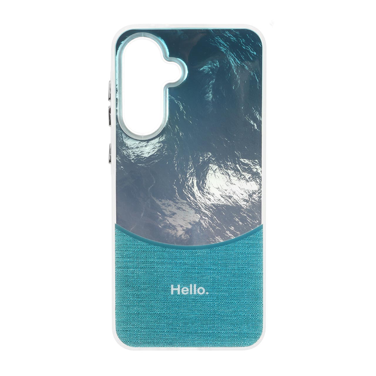 قاب طرح جین Ice آبی Hello مناسب برای سامسونگ گلکسی A56 و A36