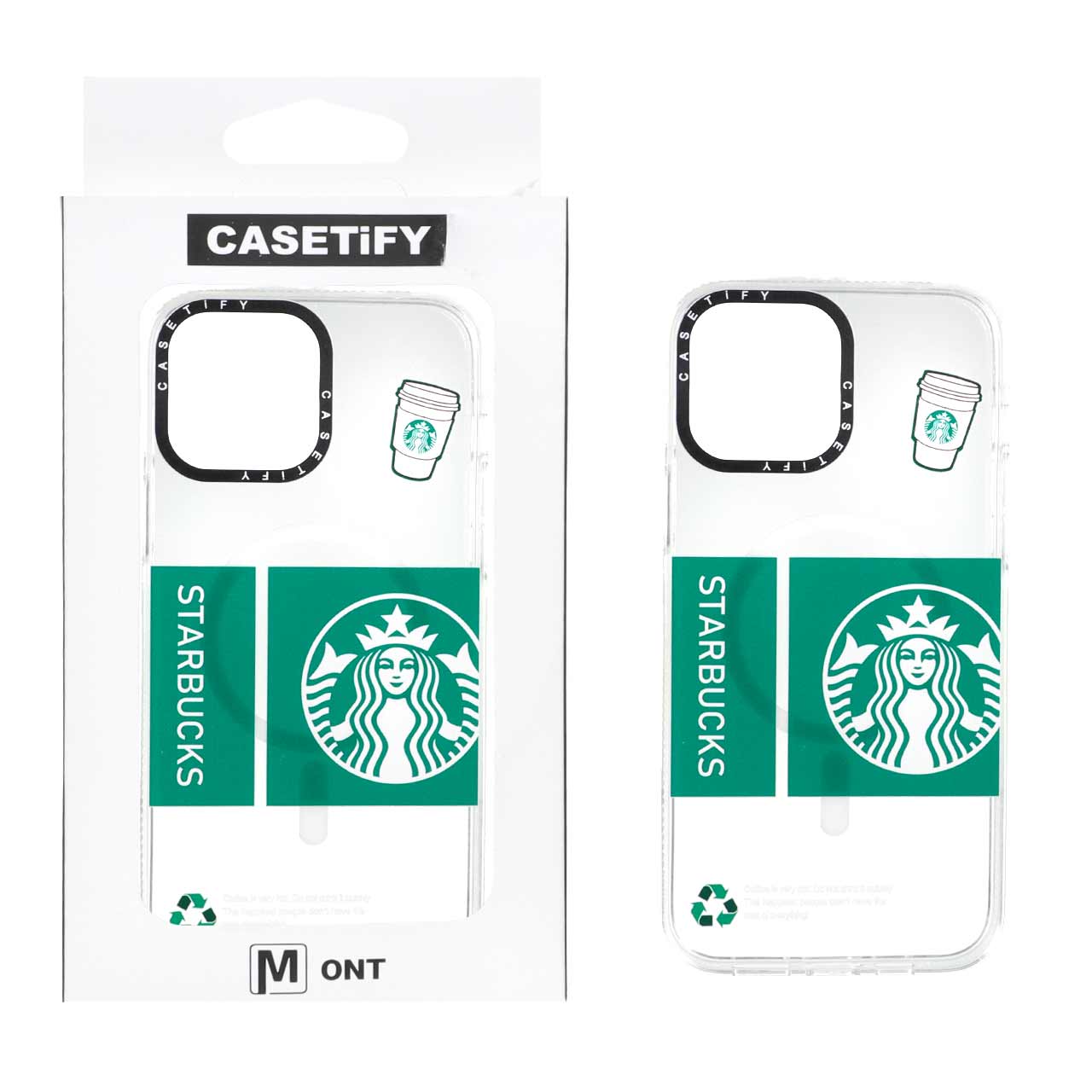 قاب طرح استارباکس مگ‌سیف شفاف Casetify مناسب برای آیفون 13 پرو مکس