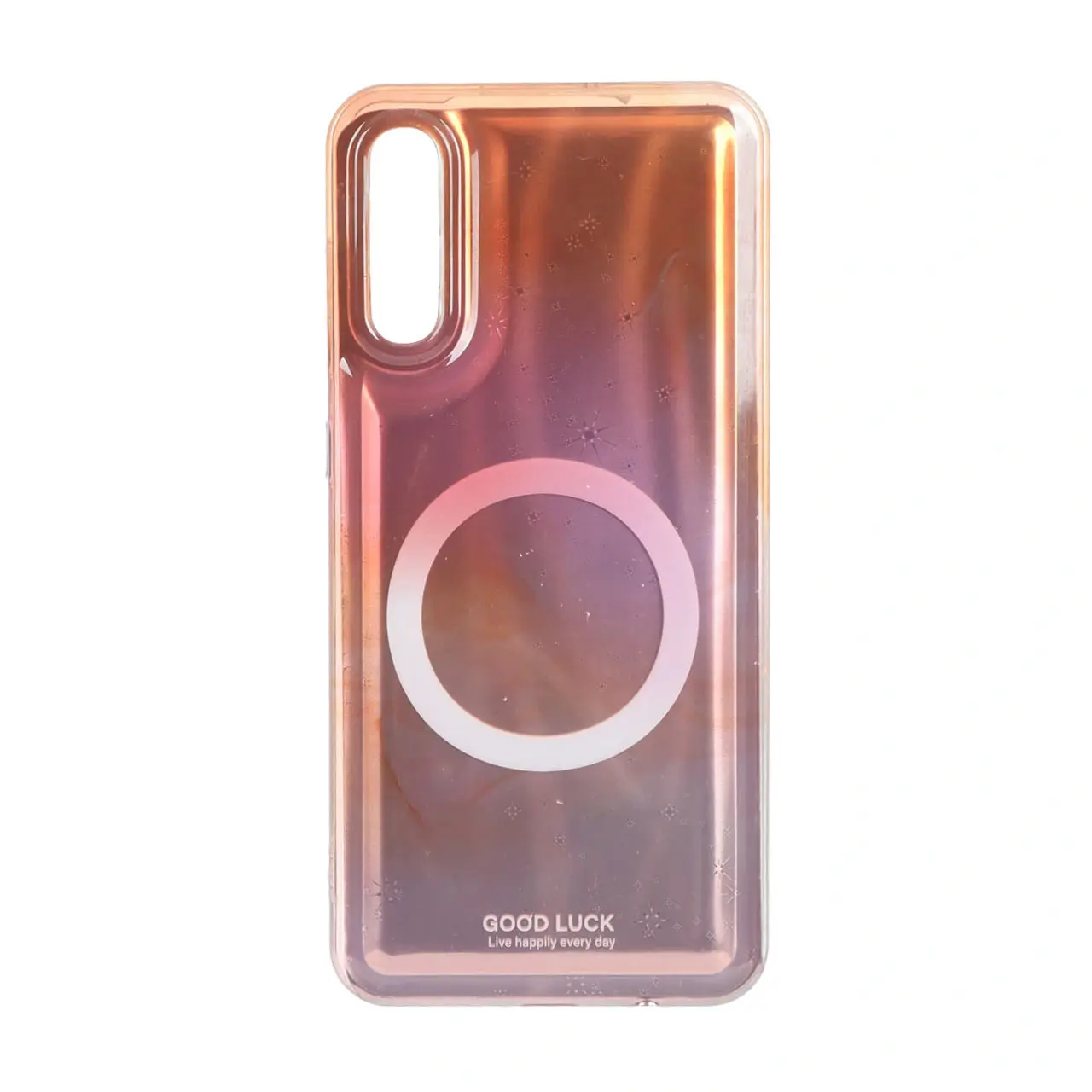 قاب Good Luck ستاره ای دور ژله ای طرح مگ سیف Samsung Galaxy A70 / A70s - نارنجی