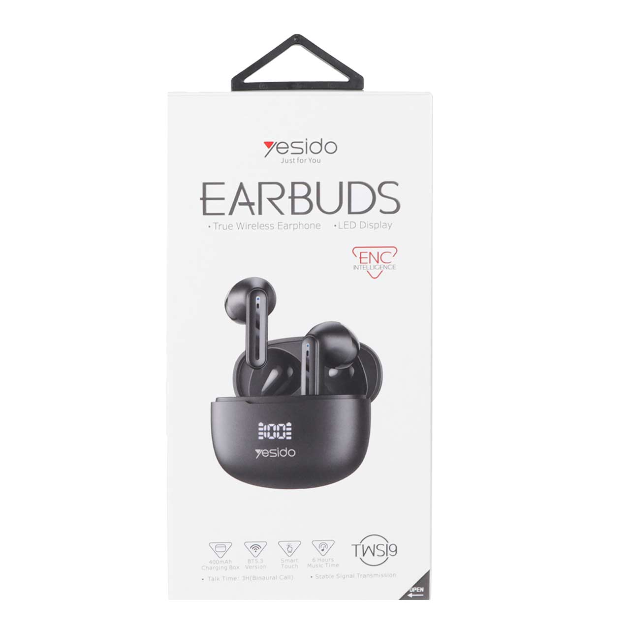 ایرفون بی‌سیم Yesido TWS19 مشکی با قابلیت حذف نویز ENC