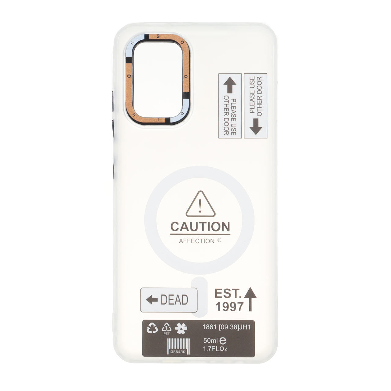 قاب طرح Caution دور مات مگ سیف مناسب برای سامسونگ گلکسی A32 4G