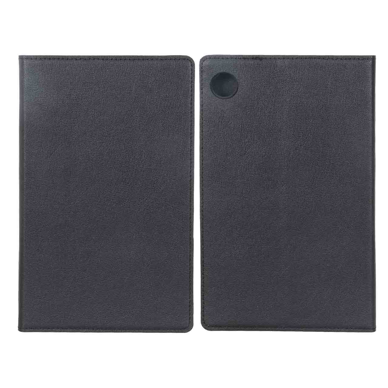 کیف تبلت چرمی ساده مناسب برای Samsung Galaxy Tab A9 8.7 / X110 / X115 - مشکی