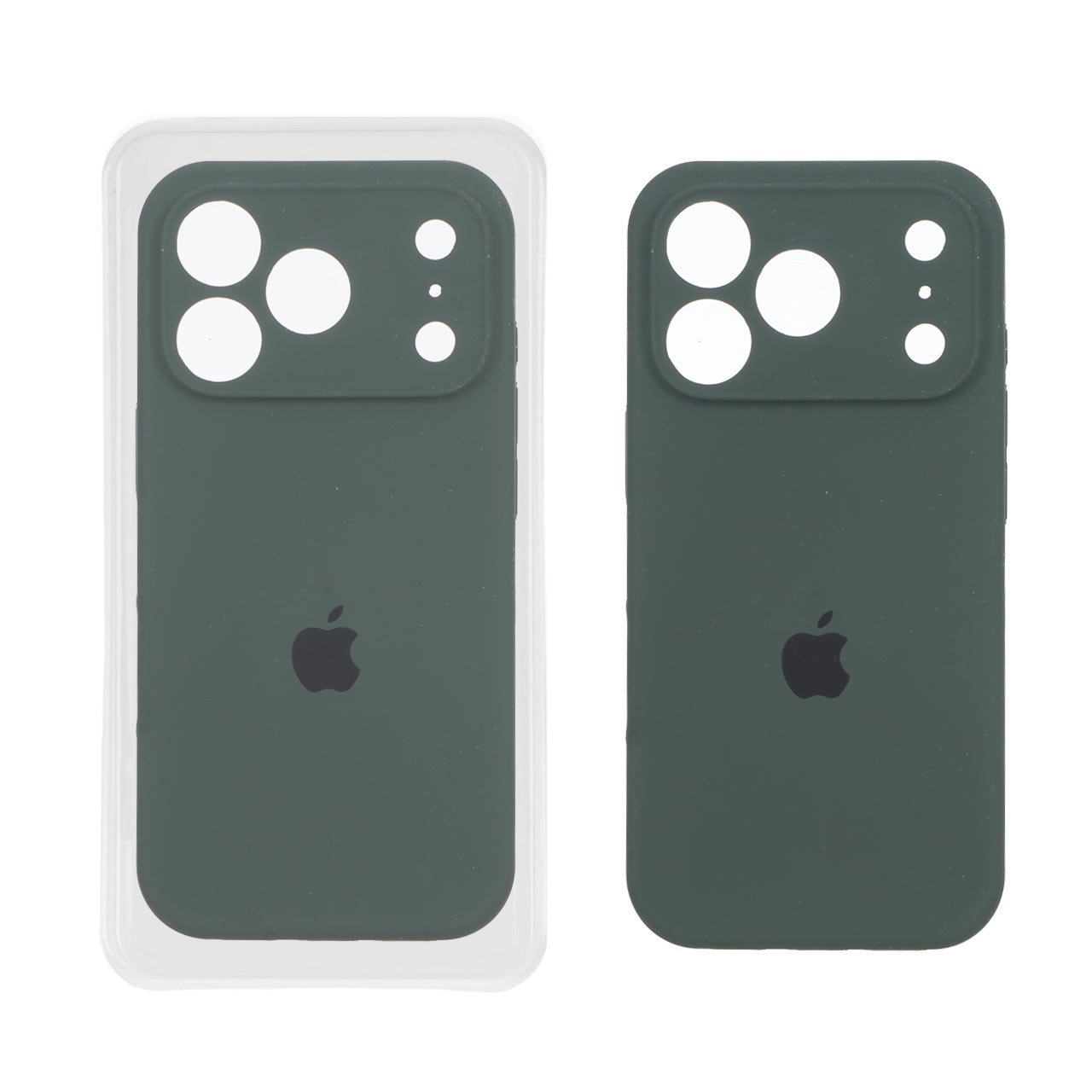 قاب سیلیکونی پاک کنی اورجینال ++A مدل Apple iPhone 17 Pro - سبز تیره (پک دار)