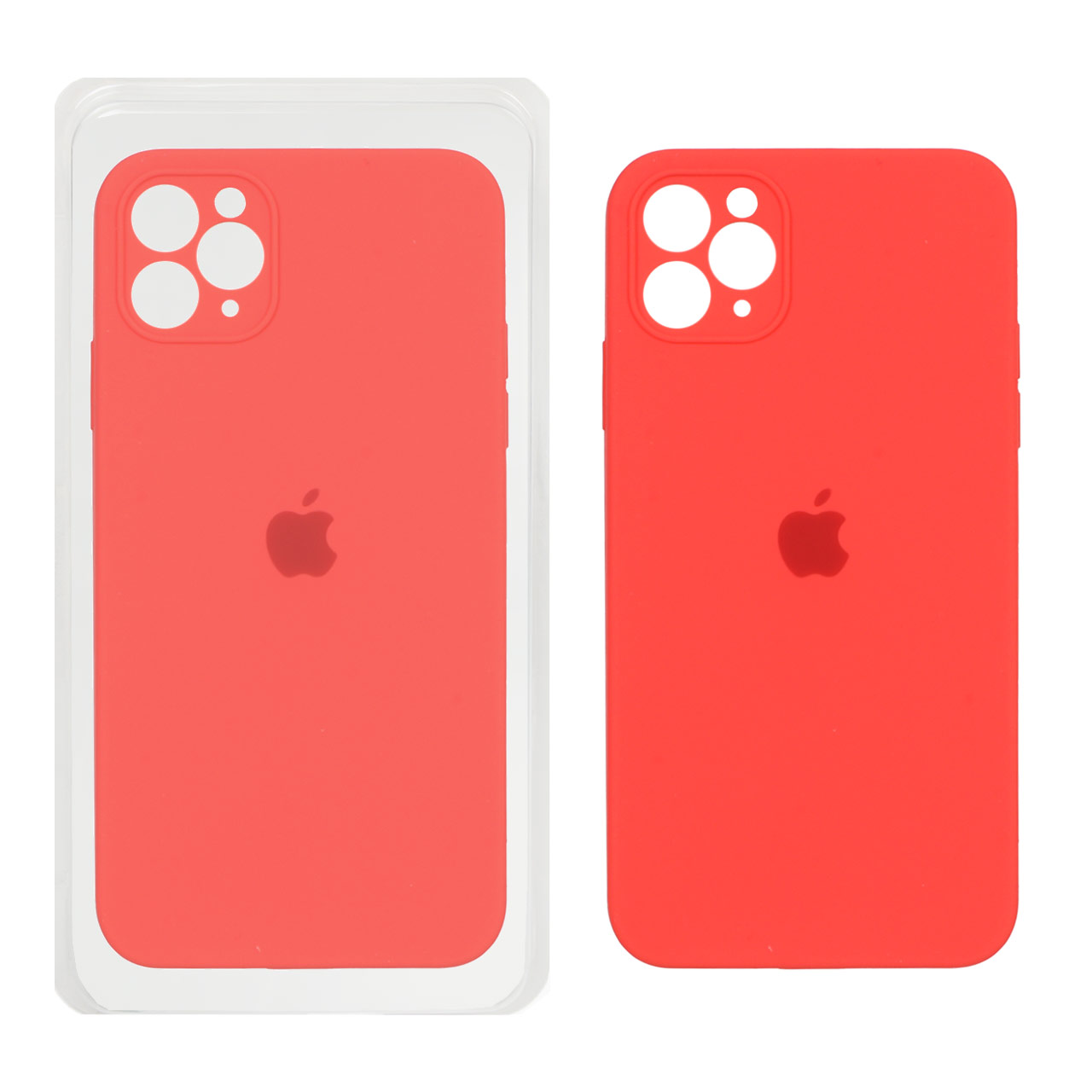 قاب سیلیکونی پاک کنی محافظ لنزدار اورجینال Apple iPhone 11 Pro Max - مرجانی (پک اصلی)