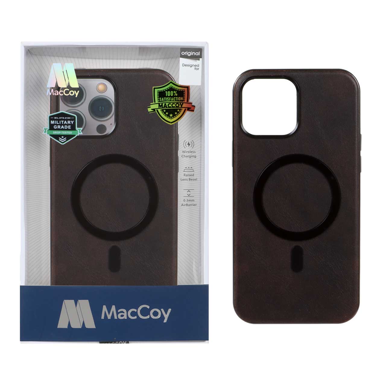 قاب اورجینال MacCoy چرمی Magsafe Military مدل Apple iPhone 13 Pro Max