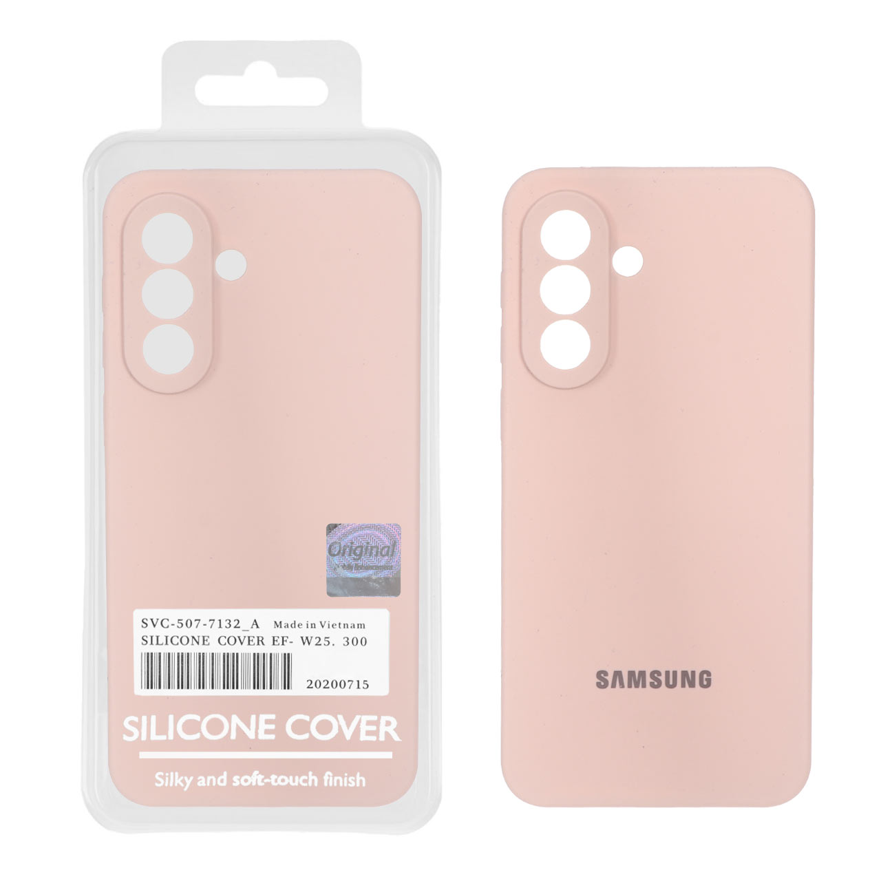 قاب سیلیکونی پاک کنی اورجینال Master Quality مدل Samsung Galaxy A37 - کرم نارنجی (پک دار)
