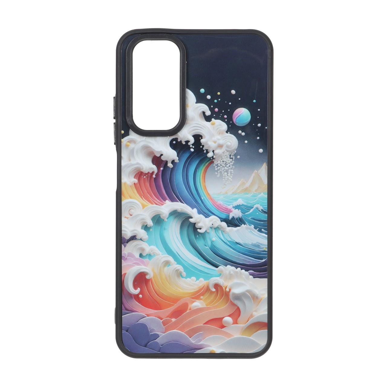 قاب بلک لنز براق طرح موج رنگین کمانی مناسب برای Xiaomi Redmi Note 12S و Xiaomi Redmi Note 11 4G و Redmi Note 11S
