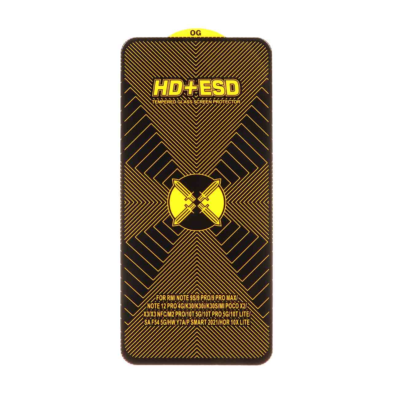 محافظ صفحه نمایش شیشه ای مشکی Full Cover HD Plus ESD مدل Xiaomi Poco X3 / Poco X3 Pro / Redmi Note 9S / Redmi Note 9 Pro / Redmi Note 9 Pro Max / Poco F5 Pro / Mi 12T / Mi 12T Pro / Mi 11T / Mi 11T Pro / Mi 10T / Mi 10T Pro / Samsung Galaxy M54 / F54