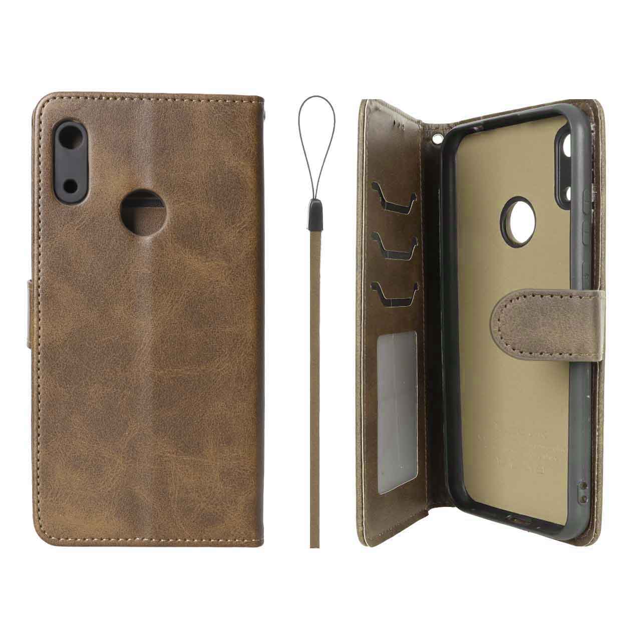 کیف موبایل مگنتی داخل خز MNC Plus مناسب برای گوشی های هواوی Y6 (2019) / Y6 پرایم (2019) / Y6s و آنر 8a - سبز زیتونی