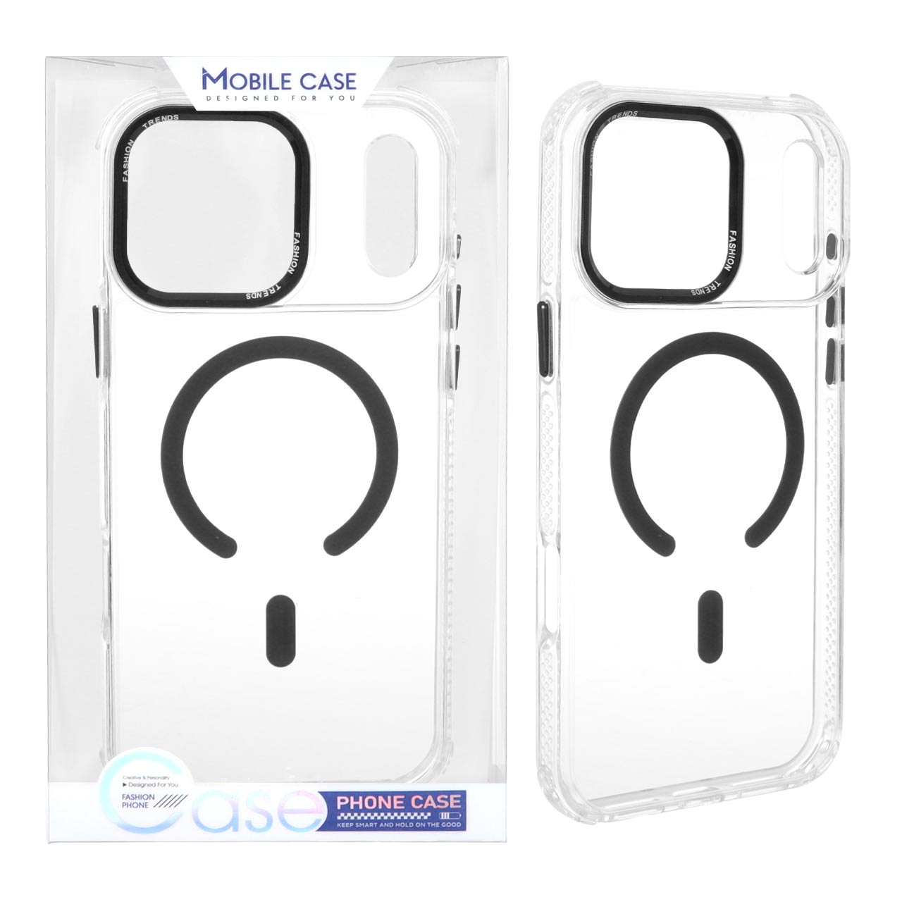 قاب اورجینال MagSafe شفاف Fashion Trends مدل Apple iPhone 17 Pro Max - مشکی