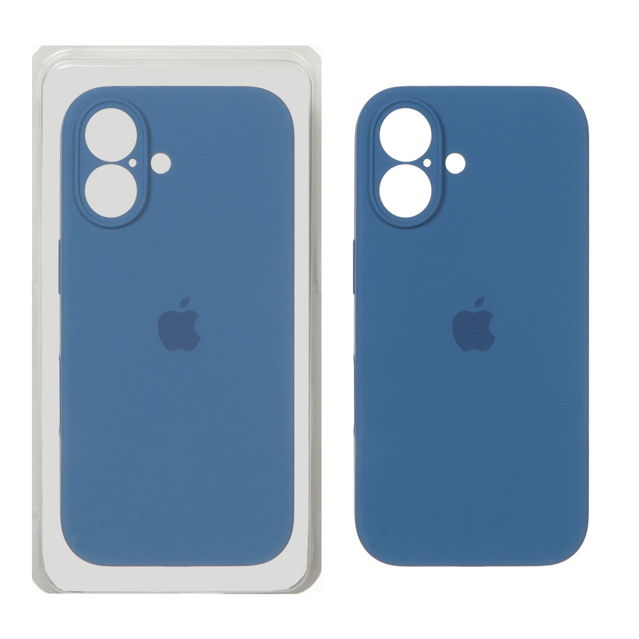 قاب سیلیکونی اورجینال Apple iPhone 17 با محافظ لنز - آبی اقیانوسی