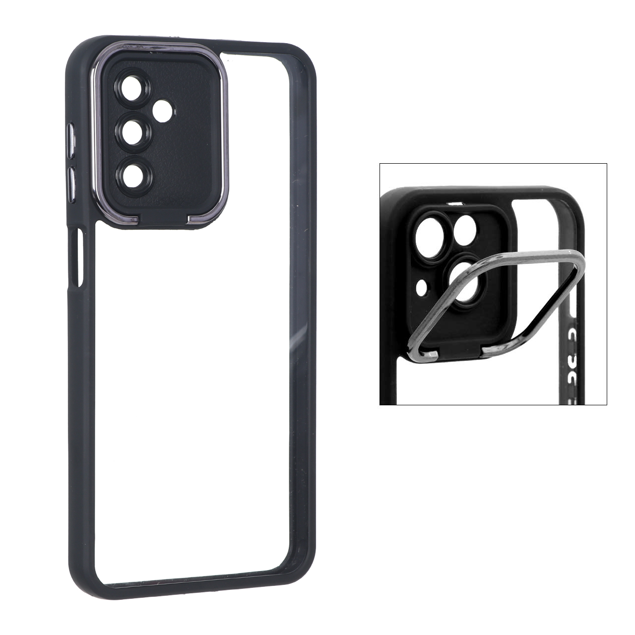 قاب شفاف New skin استند دار مناسب برای سامسونگ Galaxy A13 5G / A04s / M13 4G / M23 / F13
