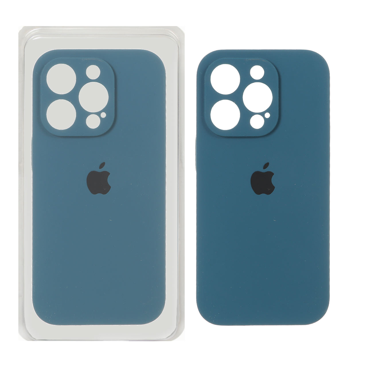 قاب سیلیکونی پاک کنی محافظ لنزدار اورجینال Apple iPhone 14 Pro - آبی اقیانوسی (پک اصلی)