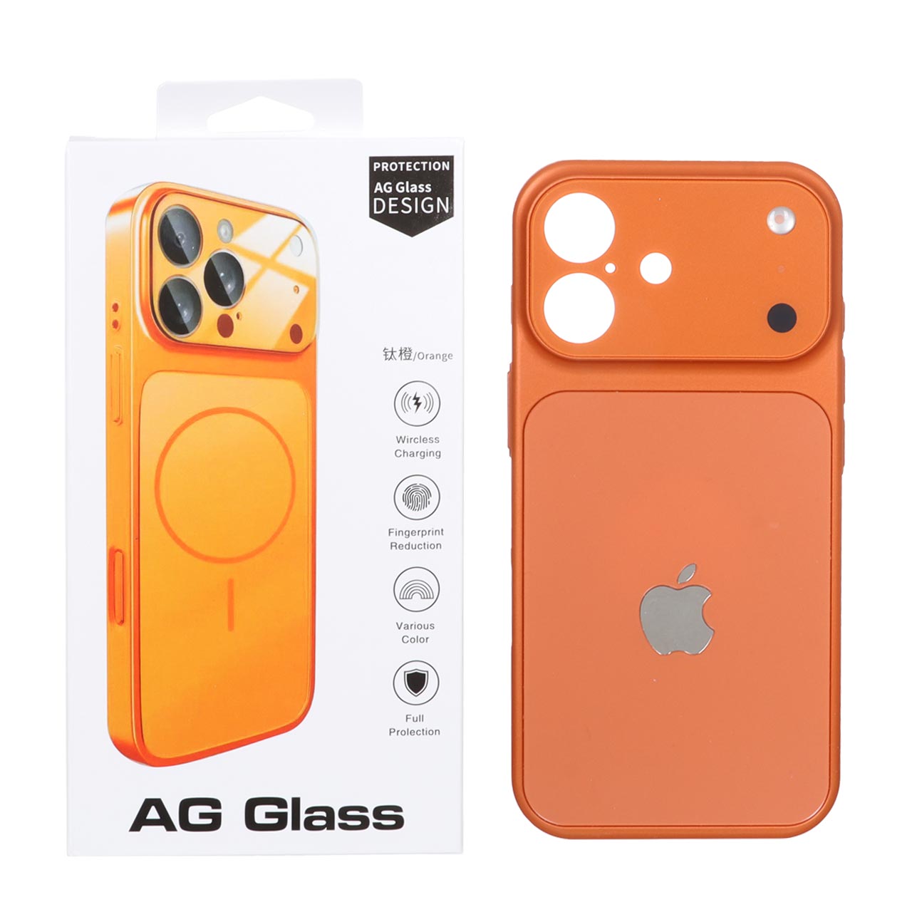 قاب محافظ لنز AG Glass اورجینال برای Apple iPhone 17 نارنجی