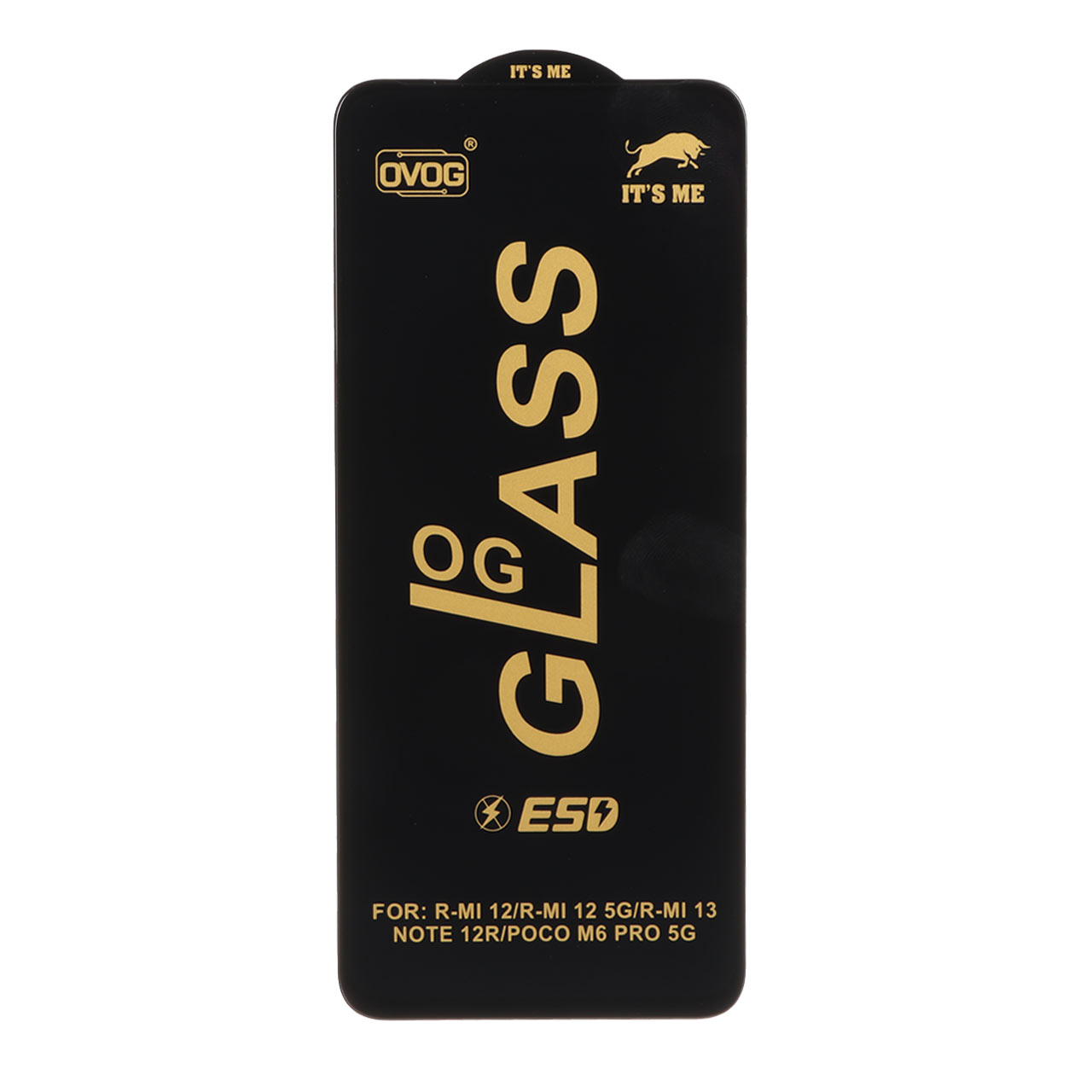 محافظ صفحه نمایش شیشه ای فول کاور OG ESD OVOG مناسب برای شیائومی ردمی 12 / ردمی 13 ایکس / ردمی 13 4G / پوکو M6 پرو 5G / پوکو M6 4G