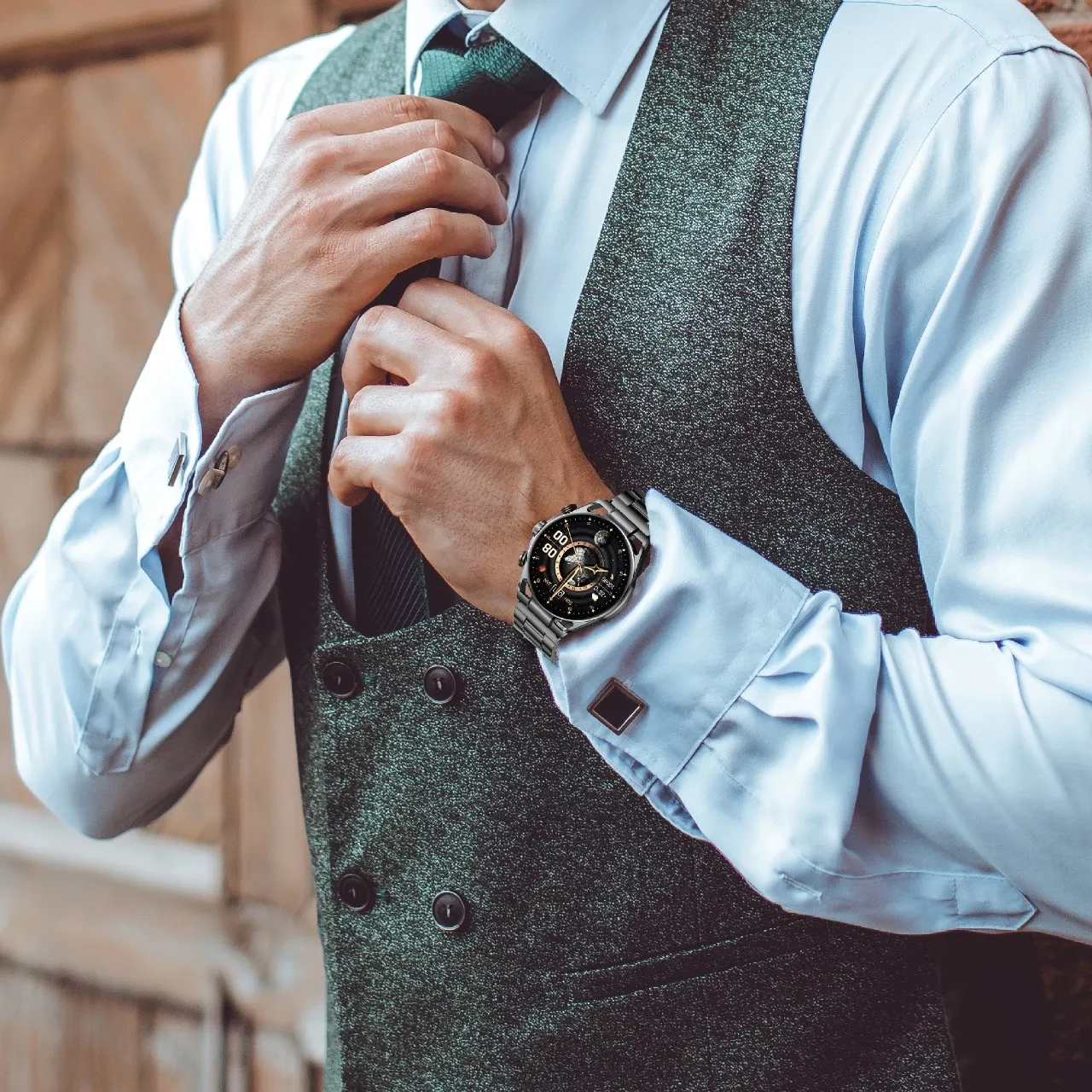 ساعت هوشمند گرین لاین مدل CHRONO PRO GNCRNPSWBK مشکی 