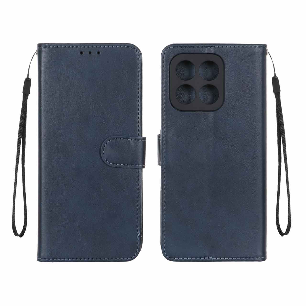 کیف کلاسوری مگنتی چرمی مناسب برای Honor X6b رنگ سرمه‌ای