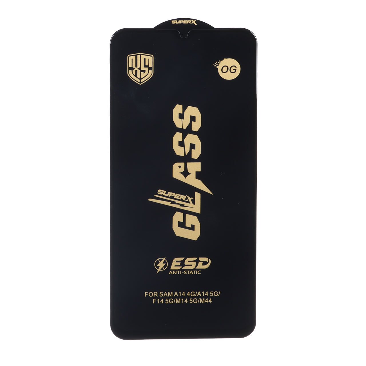 محافظ صفحه نمایش شیشه ای فول کاور Super X OG مدل ESD OVOG مناسب برای سامسونگ گلکسی A14 / M14 / F14 / A22 5G