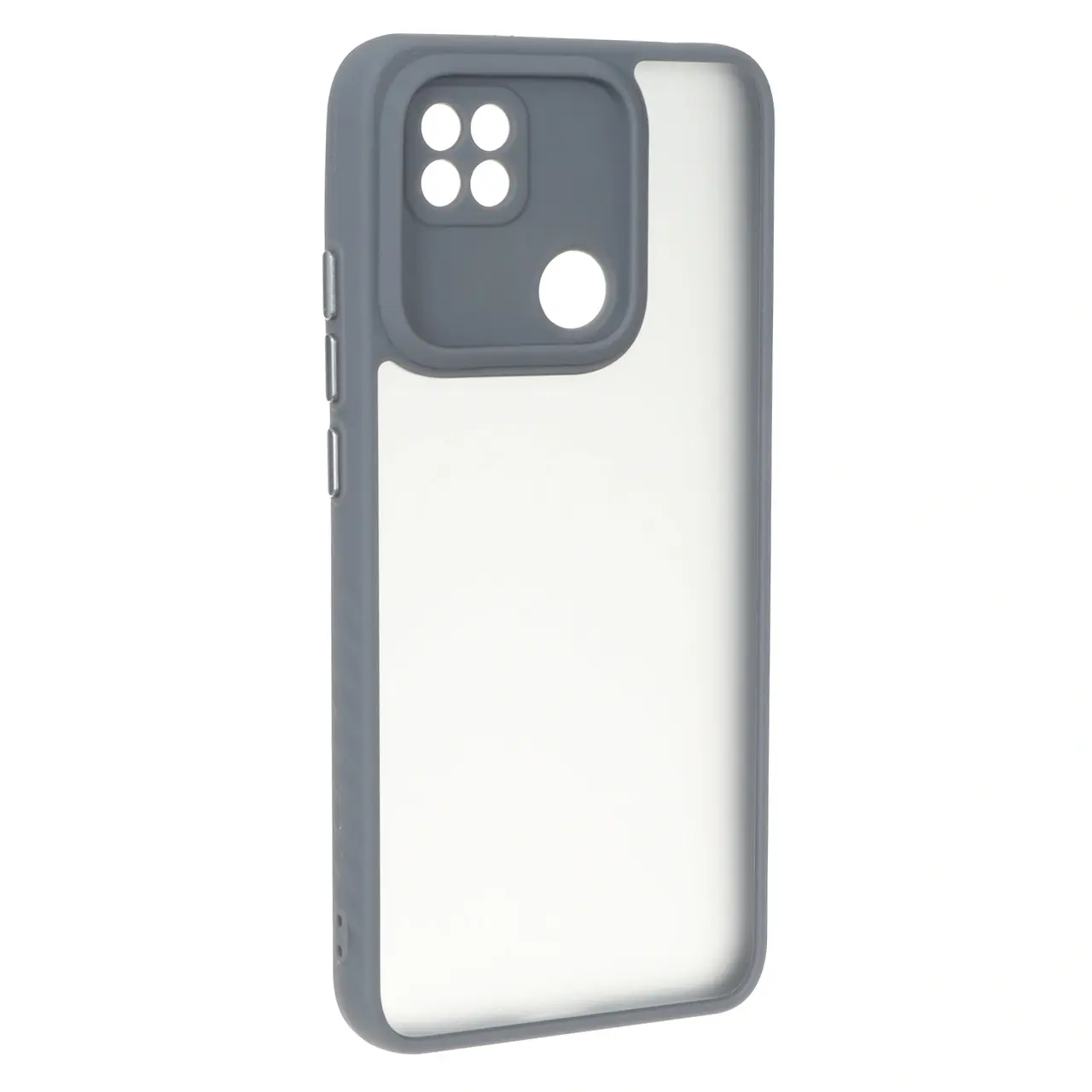 قاب مات لنز برجسته دور هاشور Xiaomi Redmi 10A / Redmi 9C / Poco C31 - خاکستری