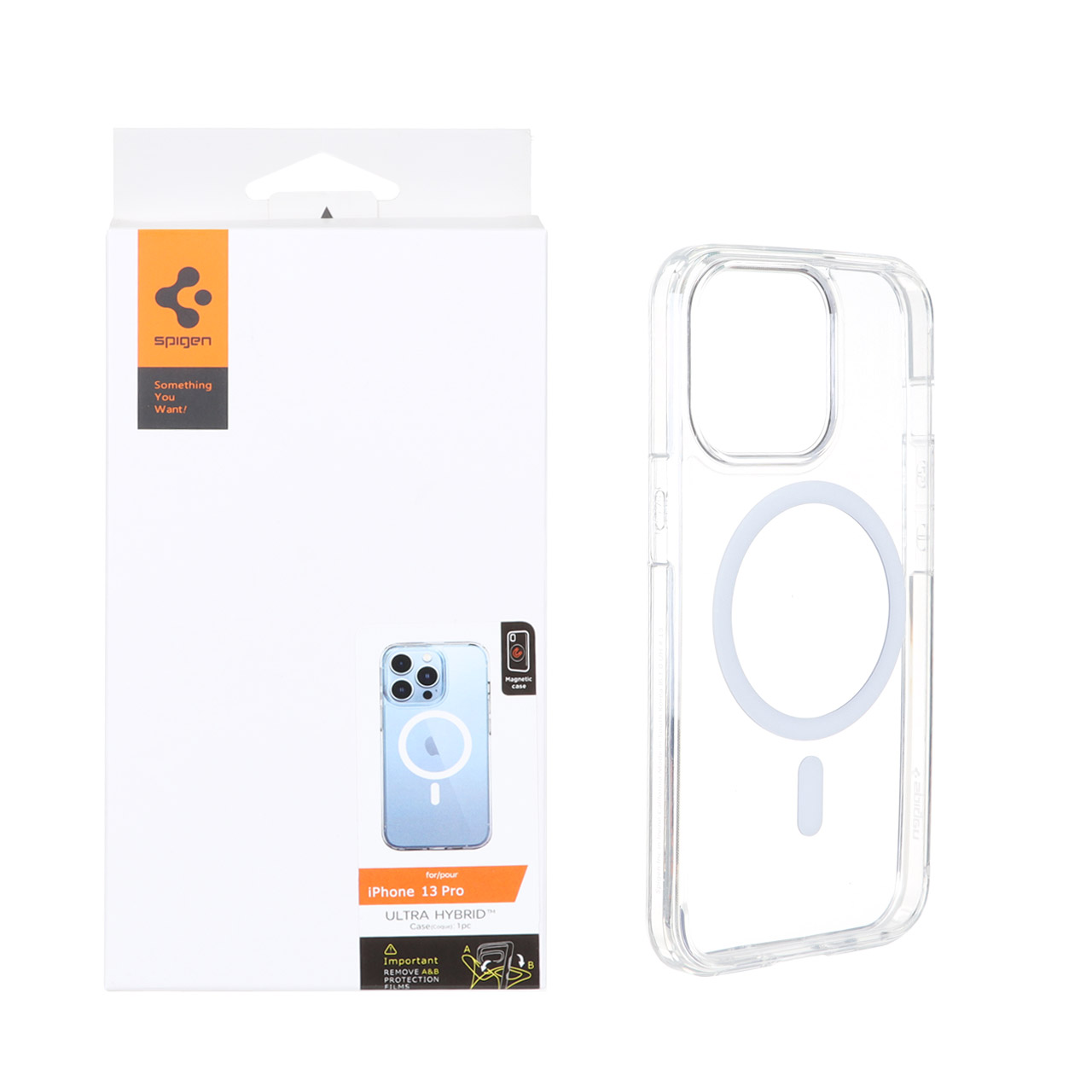 قاب مگ سیف شفاف Spigen Ultra Hybrid مناسب برای آیفون 13 پرو