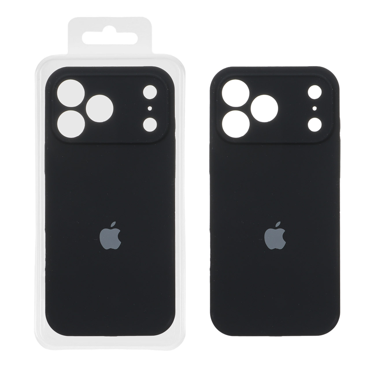 قاب سیلیکونی پاک کنی محافظ لنزدار اورجینال Apple iPhone 17 Pro Max - مشکی