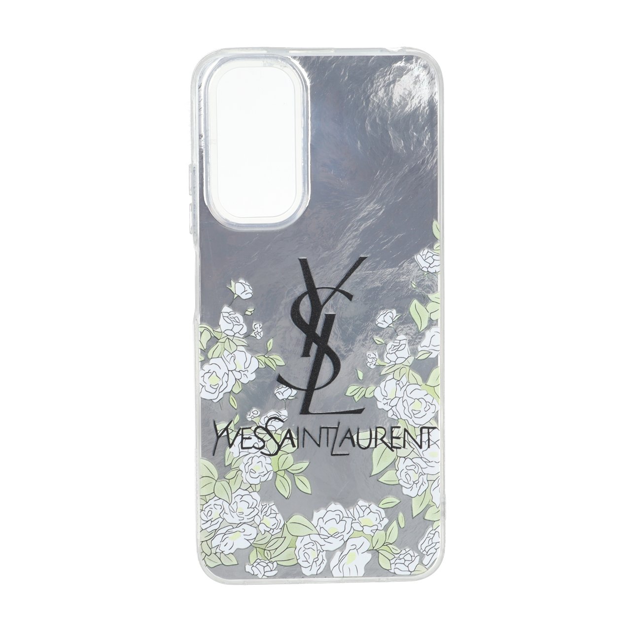 قاب طرح گل و لوگو YSL اطلسی ژله ای مناسب برای شیائومی ردمی نوت 12 اس و ردمی نوت 11 4G و ردمی نوت 11 اس