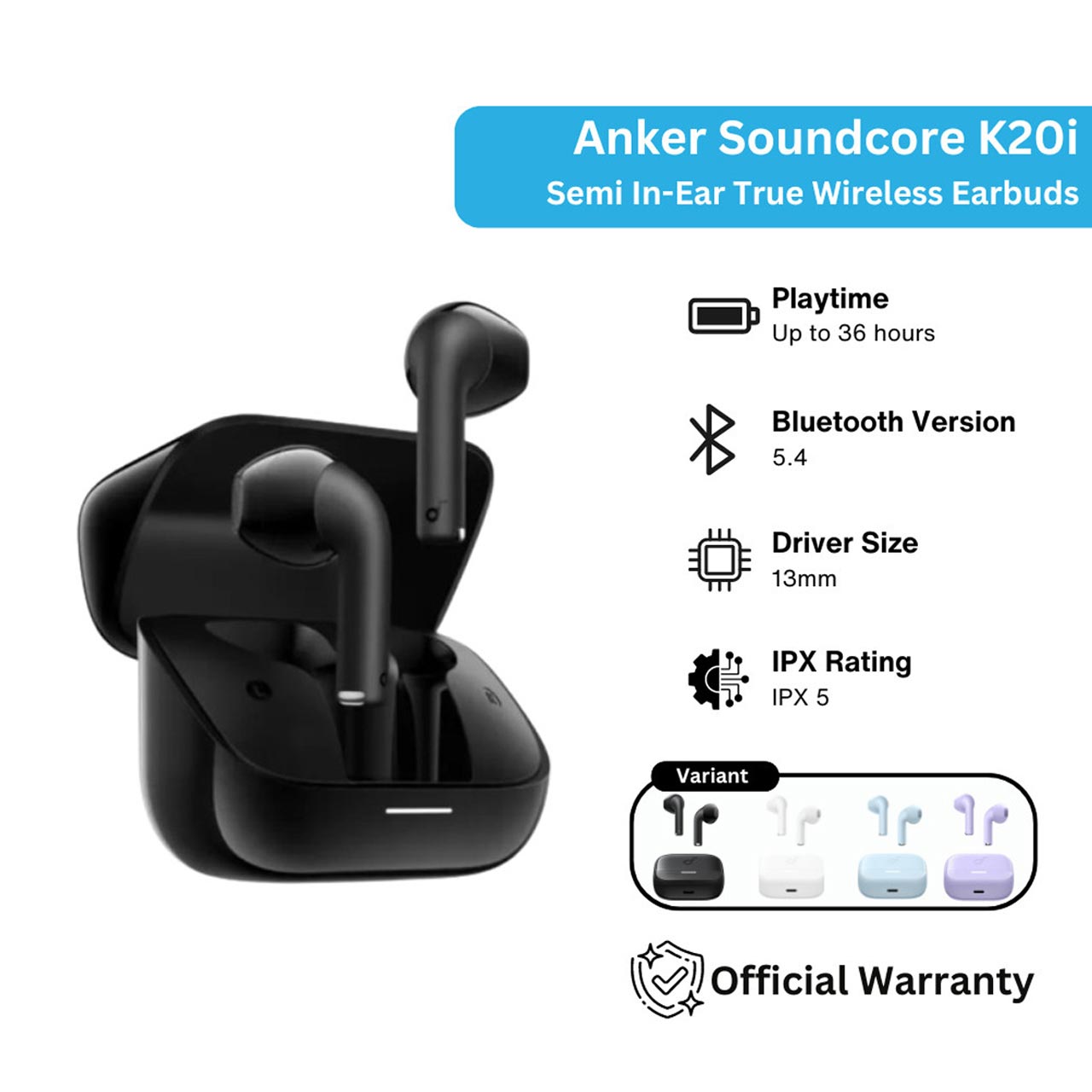 ایربادز بی سیم ANKER مدل K20i A3994H11 - مشکی