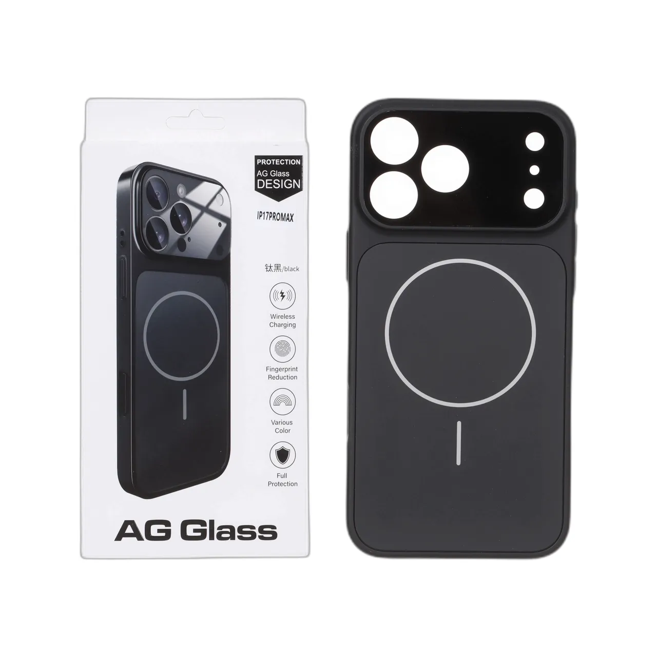قاب محافظ لنز برجسته AG Glass مگ سیف Apple iPhone 17 Pro Max - مشکی