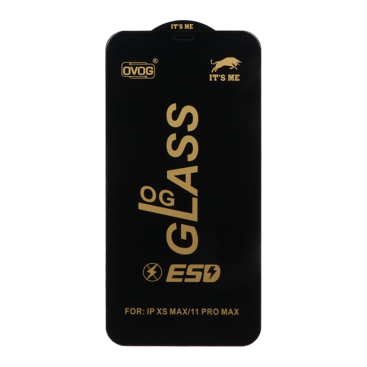 محافظ صفحه نمایش شیشه ای فول کاور OG ESD OVOG مناسب برای آیفون X Max / XS Max / 11 پرو مکس - مشکی