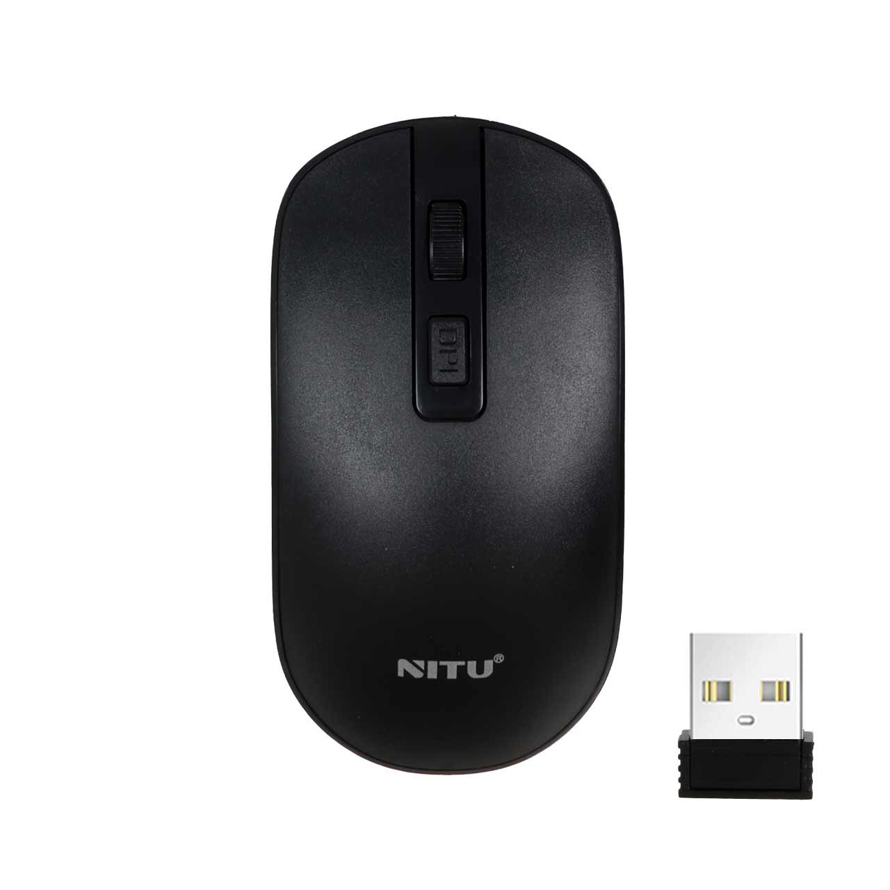 ست ماوس و کیبورد بی سیم Nitu NKB05 مشکی با اتصال دانگل USB