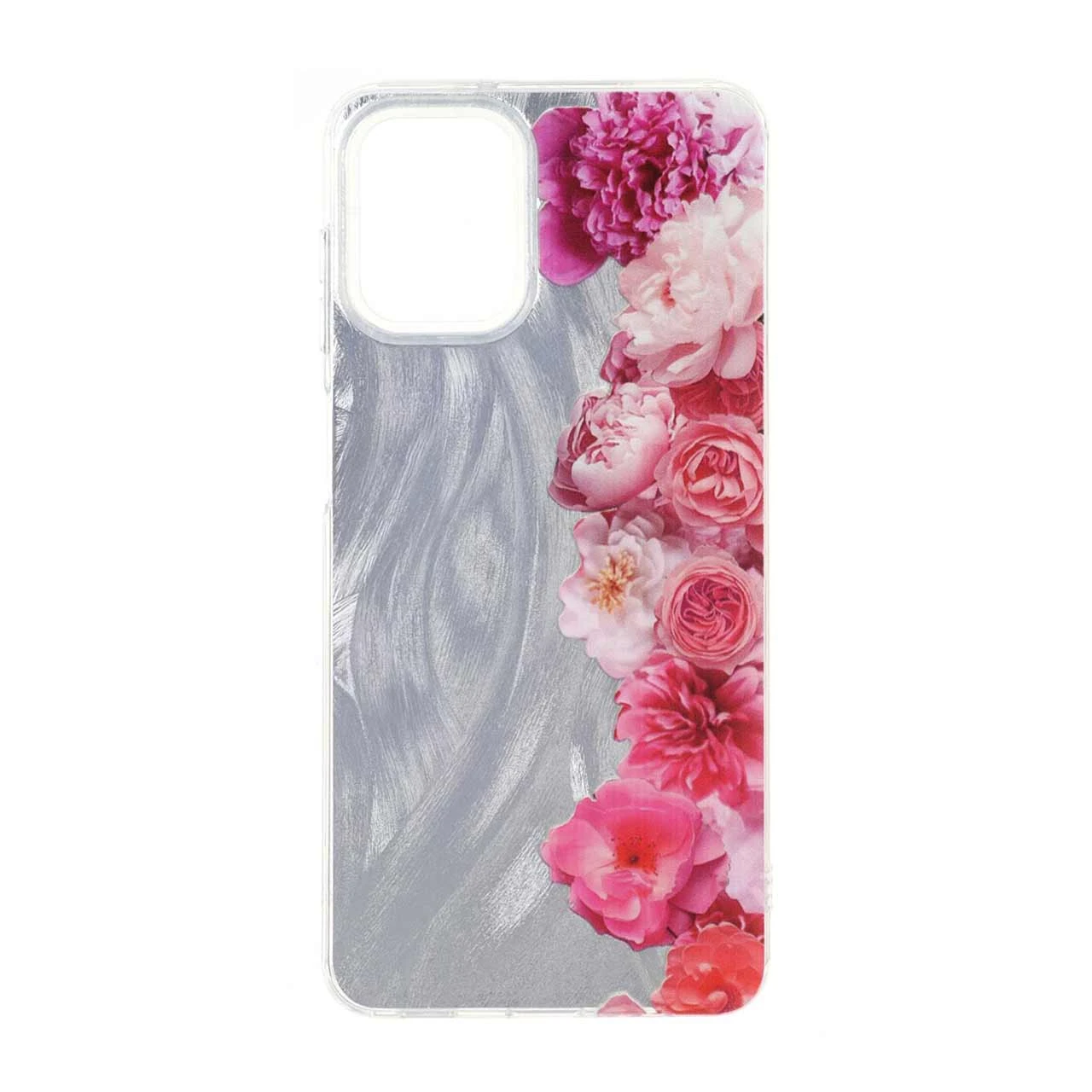 قاب طرح اطلسی Flower دور شفاف طرح 61 مناسب برای سامسونگ گلکسی A12 / M12 / F12