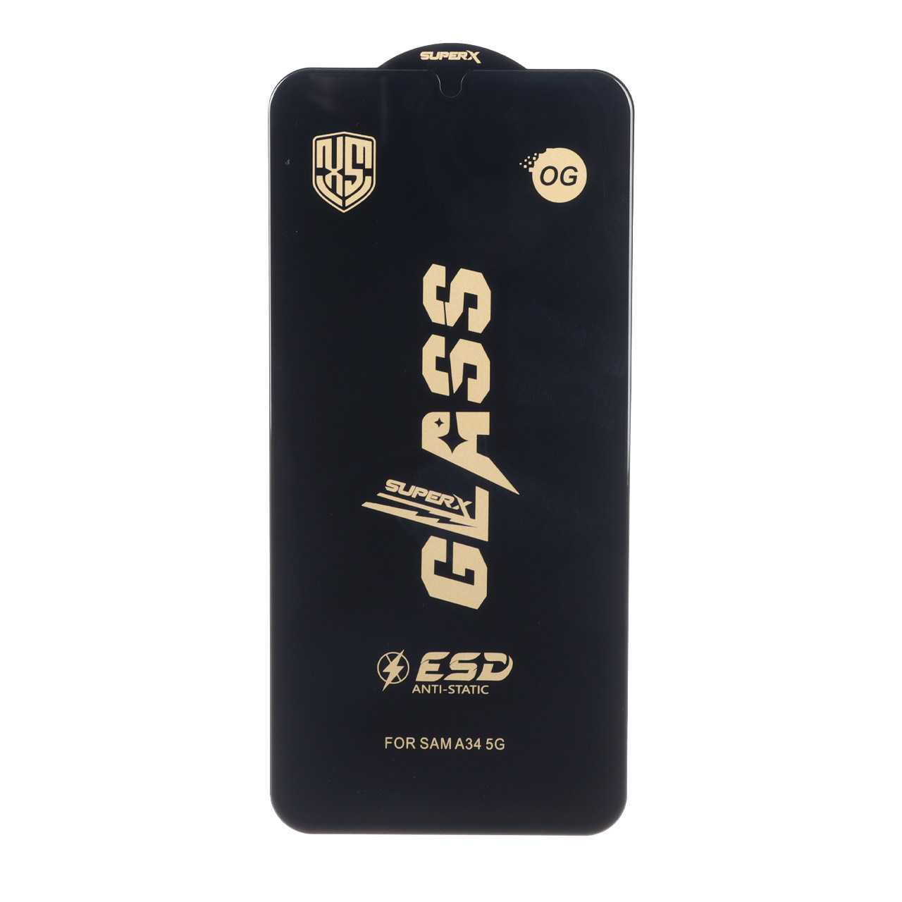 محافظ صفحه نمایش شیشه ای درجه یک Full Cover Super X OG - ESD OVOG مدل Samsung Galaxy A34