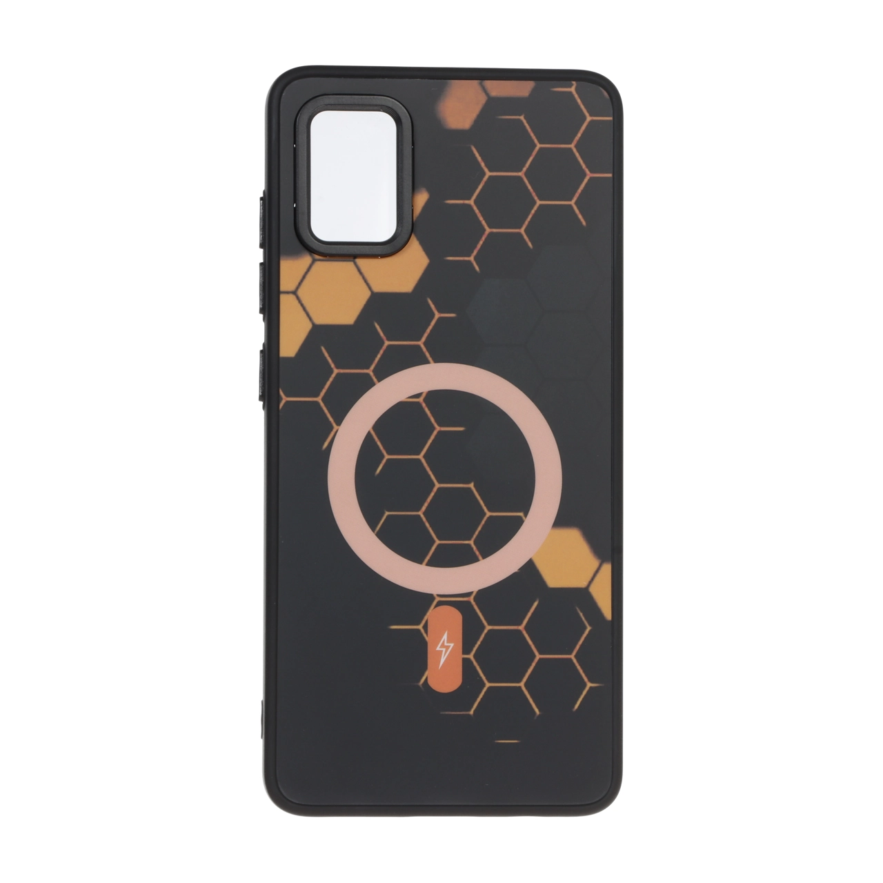 قاب طرح Hexagon مگ سیف نارنجی مناسب برای سامسونگ گلکسی A51 و M40s