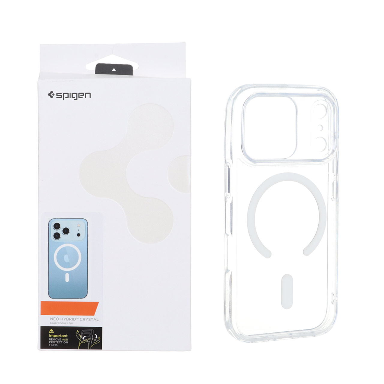 قاب Spigen Neo Hybrid MagSafe شفاف اورجینال آیفون 17 پرو مکس