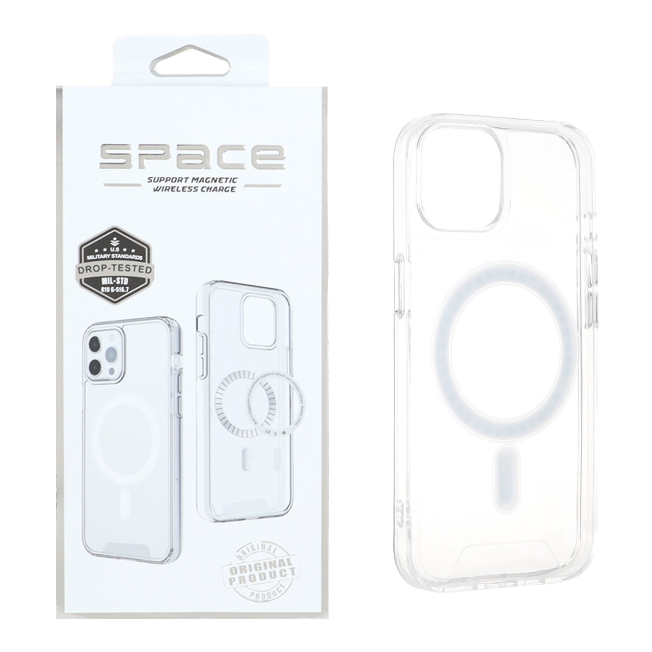 قاب اورجینال شفاف مگ‌سیف Space مناسب برای آیفون 13 و آیفون 14