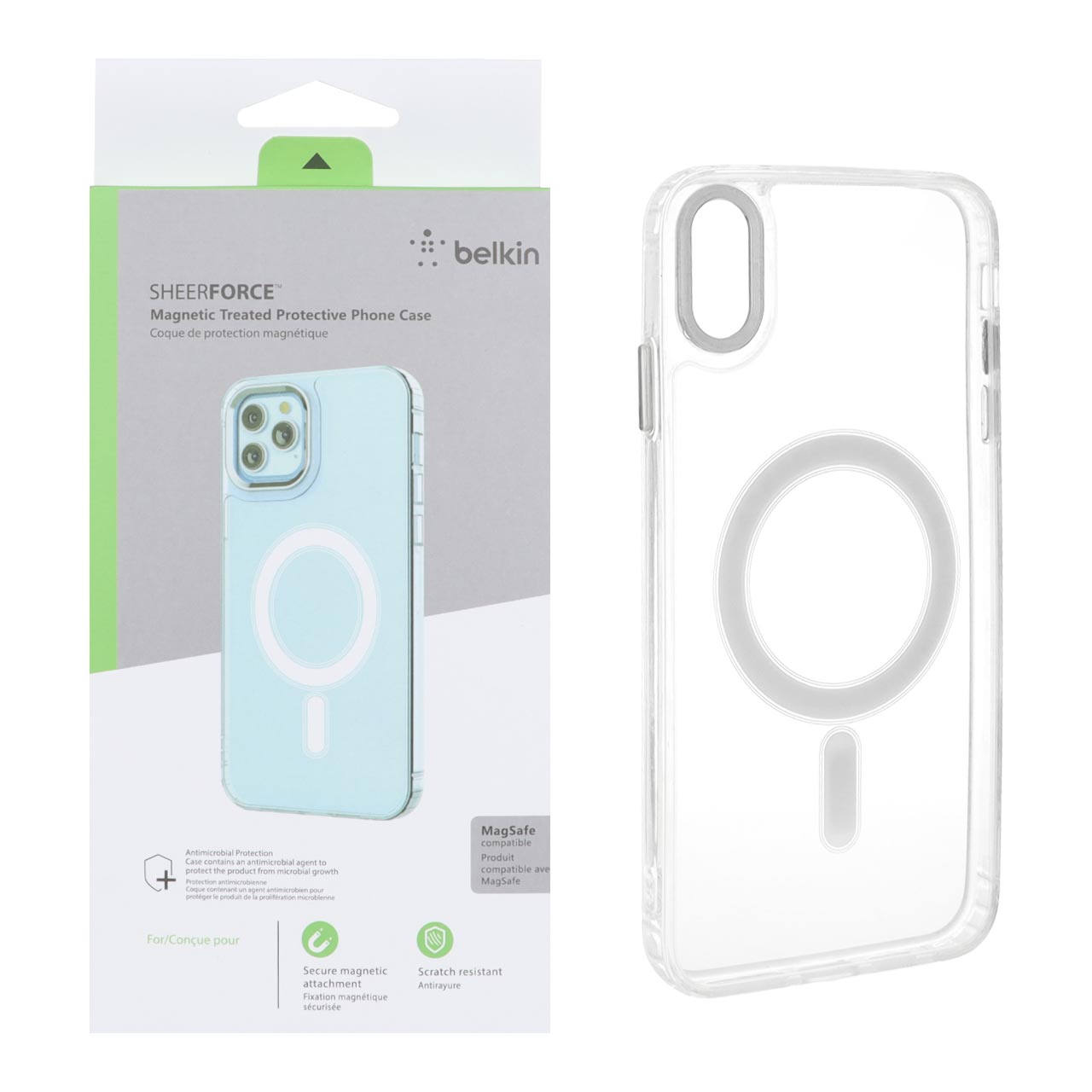 قاب شفاف مگ سیف Belkin SHEERFORCE مناسب برای آیفون X مکس و آیفون XS مکس