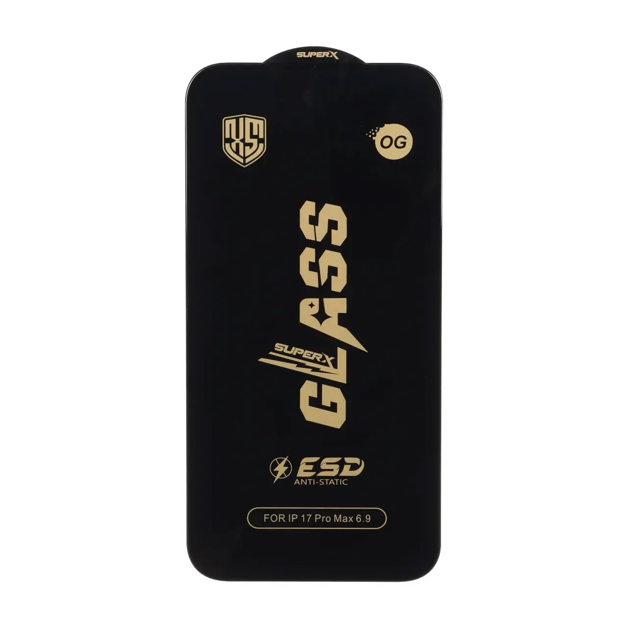 محافظ صفحه نمایش شیشه ای درجه یک Full Cover Super X OG - ESD OVOG مدل Apple iPhone 17 Pro Max