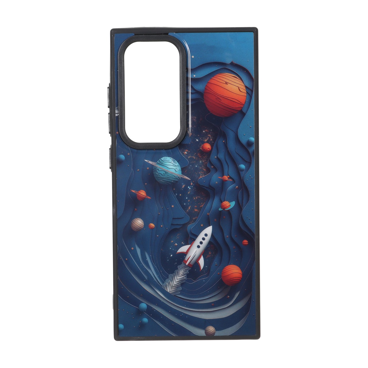 قاب بلک لنز براق طرح فضایی مناسب برای Samsung Galaxy S24 Ultra
