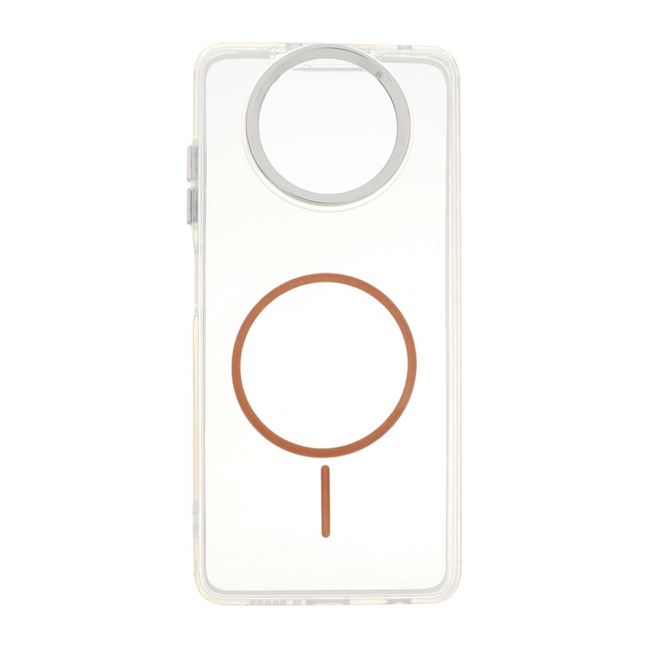 قاب ژله ای شفاف لنز کروم طرح مگ سیف قهوه ای مناسب برای شیائومی پوکو X3 / X3 پرو / X3 ان اف سی
