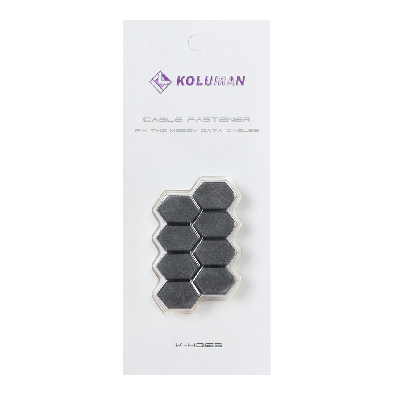 نگه دارنده کابل کولومن مدل K-HD123 رنگ مشکی (بسته 8 عددی)