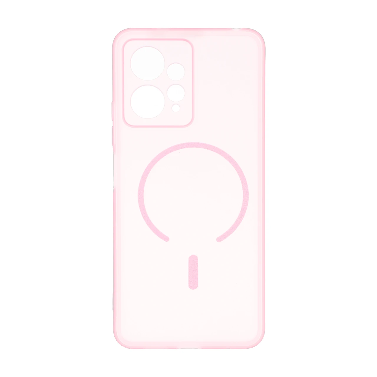 قاب ژله ای مات طرح مگ سیف Power محافظ لنزدار Xiaomi Redmi Note 12 4G - صورتی