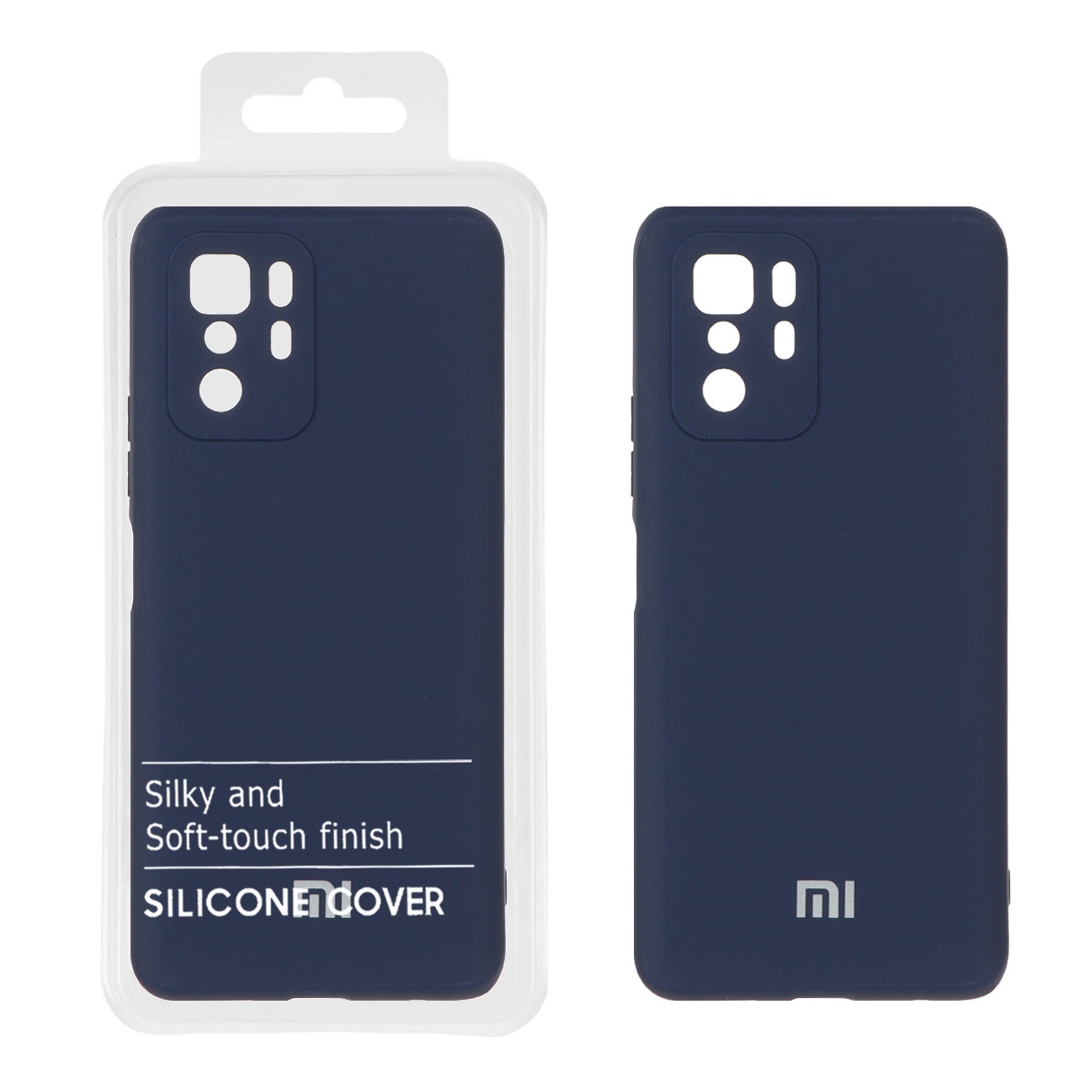 قاب نیو سیلیکون محافظ لنزدار RFF مدل Xiaomi Redmi Note 10 Pro 5G / Poco X3 GT - سرمه ای (پک دار)