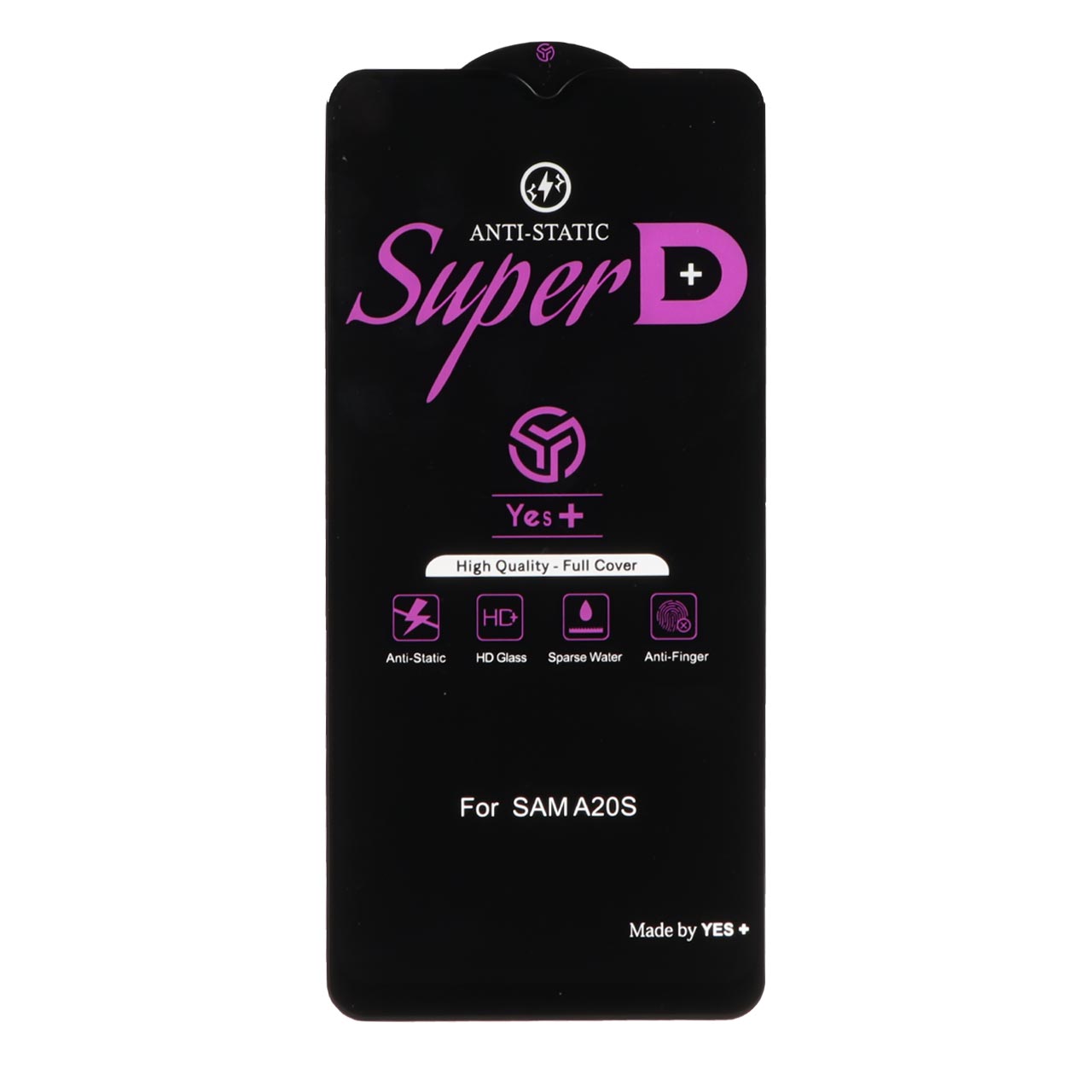 محافظ صفحه نمایش شیشه ای Super D Anti Static Yes Plus مناسب برای سامسونگ Galaxy A20s