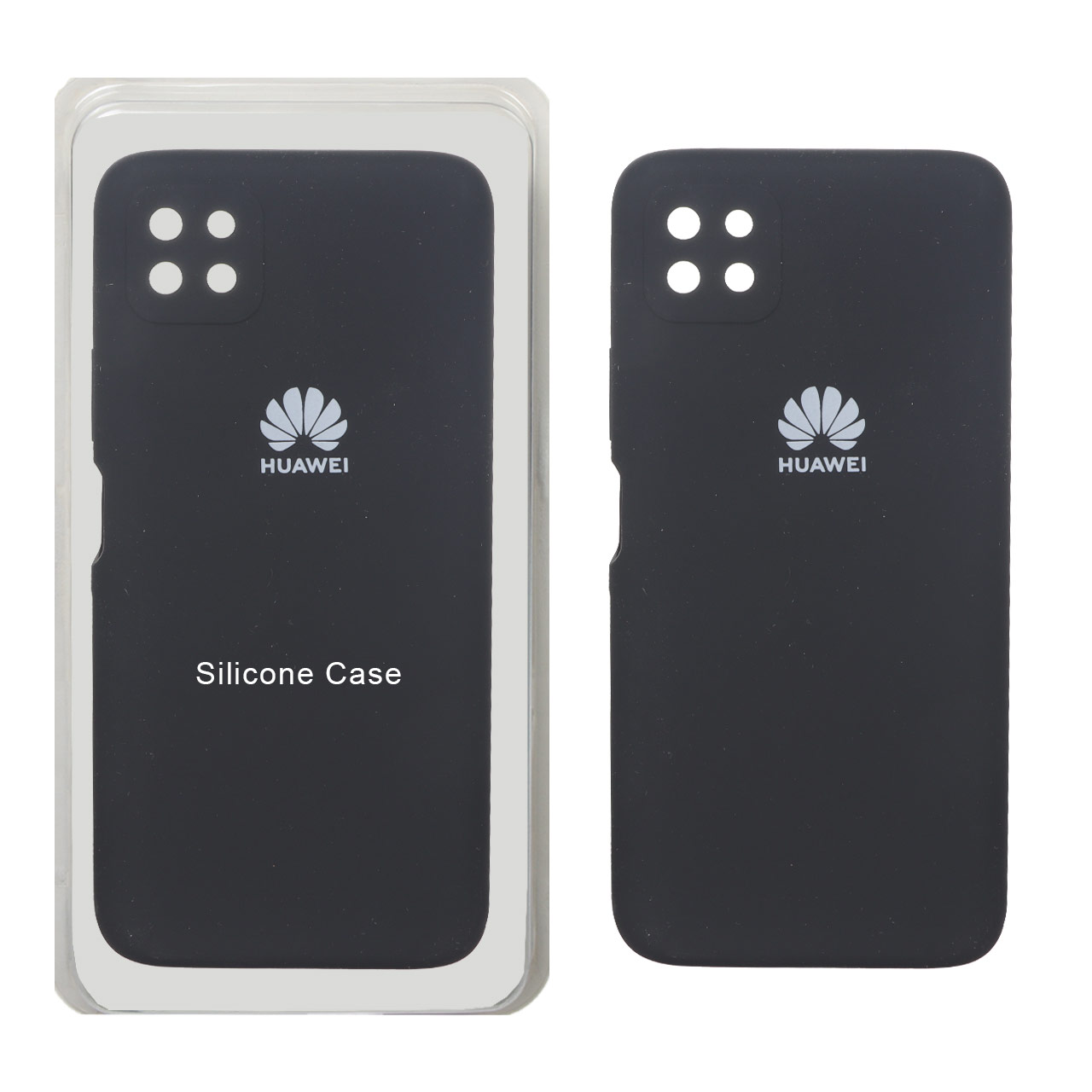قاب سیلیکونی پاک کنی محافظ لنزدار اورجینال Huawei nova Y60 - مشکی (پک دار)