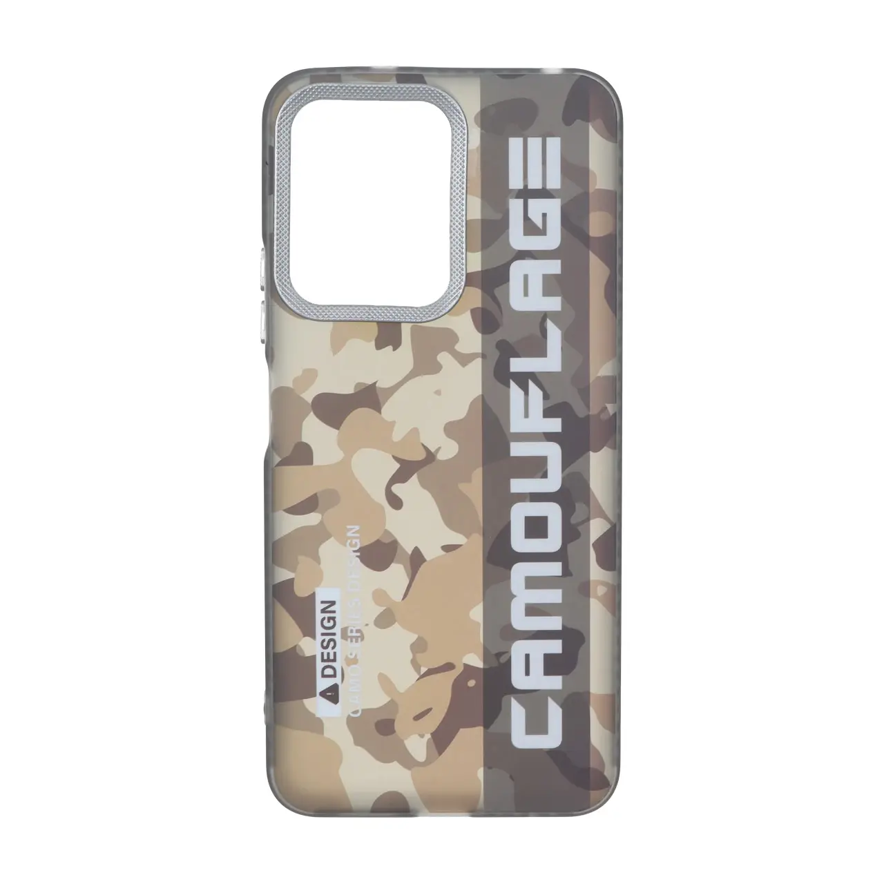 قاب طرح Camouflage چریکی محافظ لنز کربن قهوه‌ای مناسب برای شیائومی ردمی نوت 12 فور جی