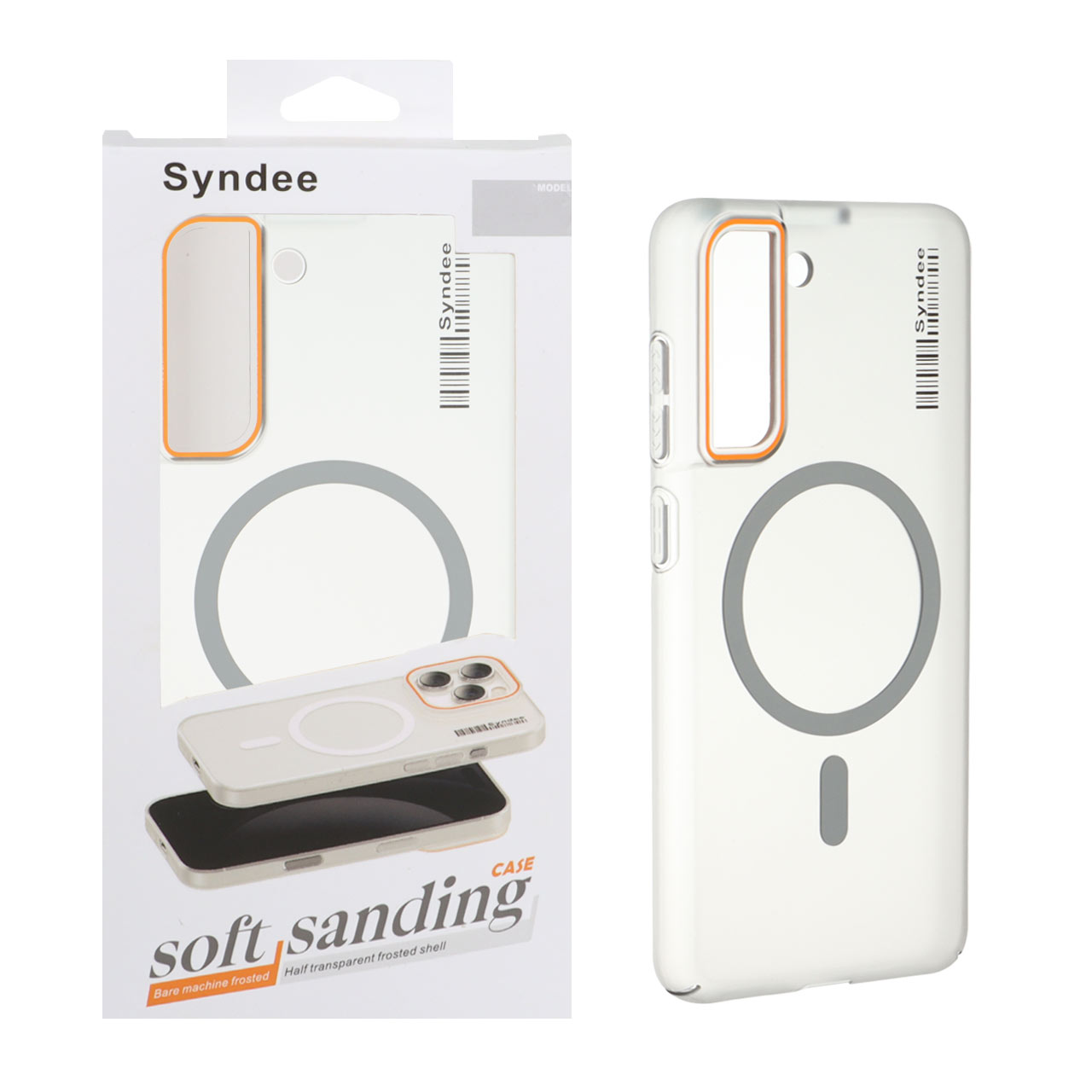 قاب اورجینال Syndee پشت مات MagSafe مدل Samsung Galaxy S21 FE - خاکستری (پک دار )