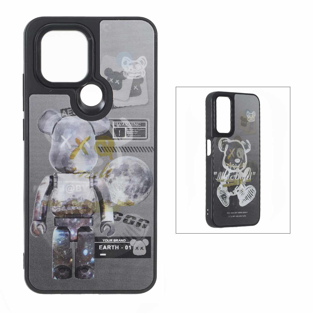 قاب طرح Bearbrick هولوگرافیک سه‌بعدی مناسب برای شیائومی ردمی A1 پلاس و ردمی A2 پلاس