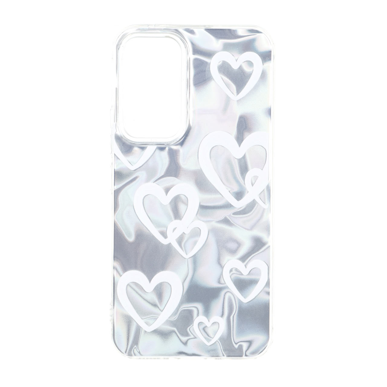 قاب طرح قلب Silver Cloud ژله ای مناسب برای سامسونگ گلکسی A54