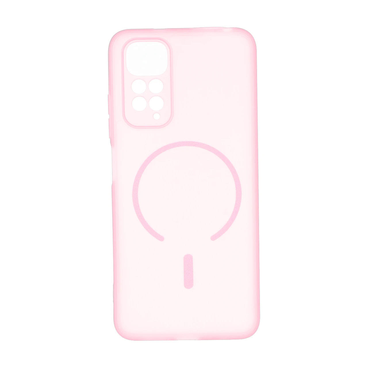 قاب ژله ای مات طرح مگ سیف Power محافظ لنزدار Xiaomi Redmi Note 11 4G / Redmi Note 11S - صورتی