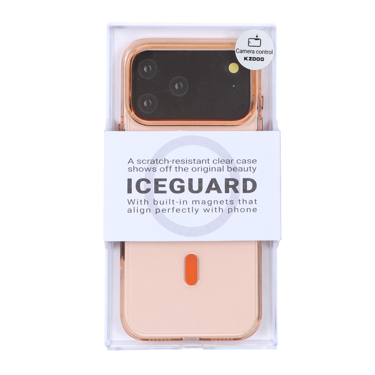 قاب طرح KDoo ICEGUARD مگ‌سیف نارنجی مناسب برای آیفون 17 پرو مکس